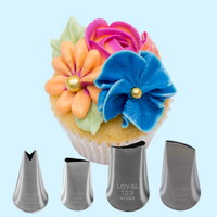 Loyal Bakeware Mya Floral Set with 4 Tips 352, 104, 123 & 124k. 