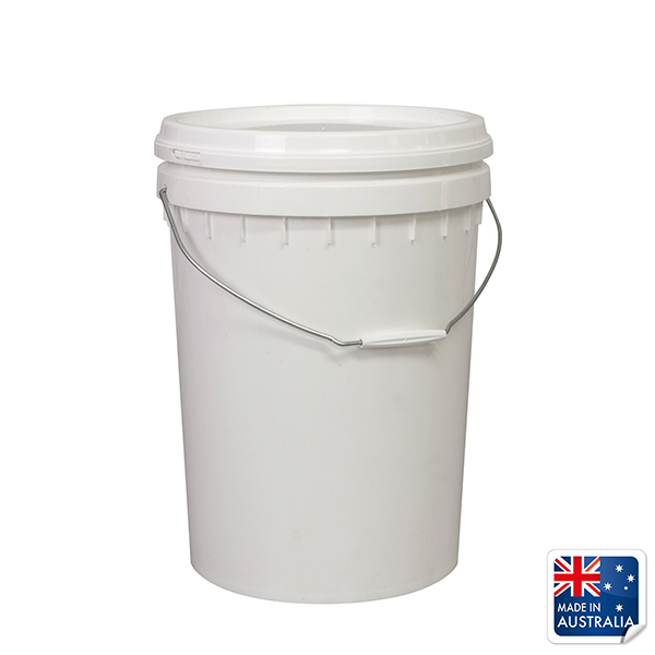 Leaktite 5 gal. 70mil Food Safe Bucket White 005GFSWH020 - The