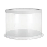 Cake Craft Clear Cylinder/Tube Cake Box w Lid and Base 10X10X9in