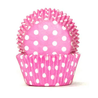 Cake Craft Cupcake Cases Pastel Pink Polka Dot Pkt of 100 (#700)