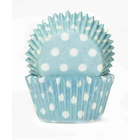 Cake Craft Cupcake Cases Pastel Blue Polka Dot Pkt of 100 (#700)