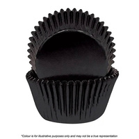 Cake Craft Foil Cupcake Cases Black Pkt of 72 (#408)
