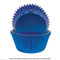 Cake Craft Foil Cupcake Cases Blue Pkt of 72 (#700)