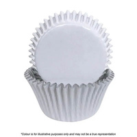 Cake Craft Foil Cupcake Cases White Pkt of 72 (#700)