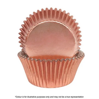 Cake Craft Foil Cupcake Cases Rose Gold Pkt of 72 (#700)