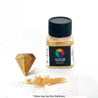 VIVID Warm Shimmer Gold Edible Metalic Dust 10G