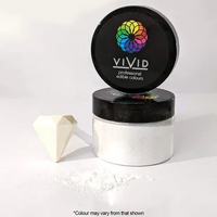 VIVID Platinum White Shimmer Edible Metalic Dust 50G