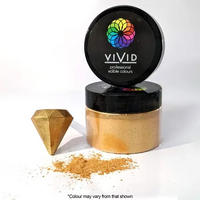 VIVID Warm Gold Shimmer Edible Metalic Dust 50G