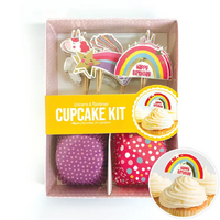 Cake Craft Unicorns and Rainbows Themed Cupcake Kit - 48 Pieces