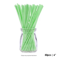 Cake Craft Green 6 Inch Lollipop/Cakepop Sticks Pack of 50