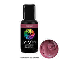 Vivid Edible Colour Gel Maroon 21g