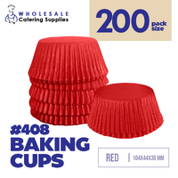 Cake Craft Wish Red Baking Cup/Cupcake Cases Pkt of 200 - #408