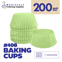 Cake Craft Wish Pastel Green Baking Cup/Cupcake Cases Pkt of 200 - #408