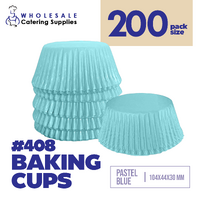 Cake Craft Wish Pastel Blue Baking Cup/Cupcake Cases Pkt of 200 - #408