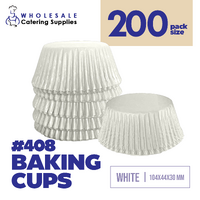 Cake Craft Wish White Baking Cup/Cupcake Cases Pkt of 200 - #408