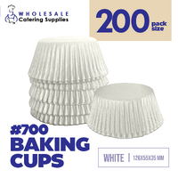 Cake Craft Wish White Baking Cup/Cupcake Cases Pkt of 200 - #700