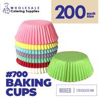 Cake Craft Wish Mixed Colours Baking Cup/Cupcake Cases Pkt of 200 - #700