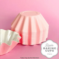 Cake Craft Wish Pink Ripple Baking cup Pkt of 24