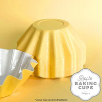 Cake Craft Wish Yellow Ripple Baking cup Pkt of 24