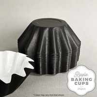 Cake Craft Wish Black Ripple Baking cup Pkt of 24