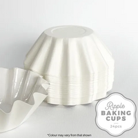 Cake Craft Wish White Ripple Baking cup Pkt of 24