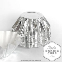 Cake Craft Wish Silver Ripple Baking cup Pkt of 24