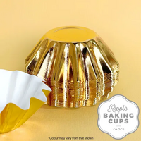 Cake Craft Wish Gold Ripple Baking cup Pkt of 24