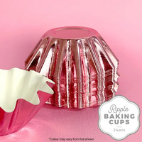 Cake Craft Wish Rose Gold Ripple Baking cup Pkt of 24