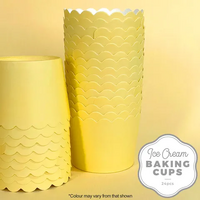 Cake Craft Wish Pastel Yellow Ice Cream Baking cup Pkt of 24