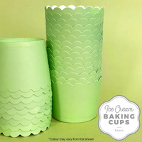 Cake Craft Wish Pastel Green Ice Cream Baking cup Pkt of 24