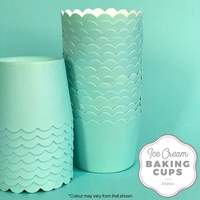 Cake Craft Wish Pastel Teal Ice Cream Baking cup Pkt of 24