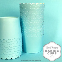 Cake Craft Wish Pastel Blue Ice Cream Baking cup Pkt of 24