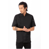 Chefworks Springfield Short Sleeve Chef Jacket Black XS-5XL