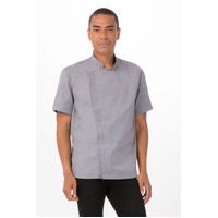 Chefworks Springfield Chef Jacket Short Sleeve Grey XS-5XL