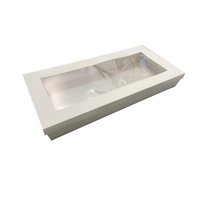 SALE White Catering Grazing Box w Window  L 580x275x80mm 1 ONLY