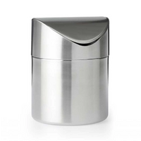 Mini Waste Can w Swing Top Stainless Steel