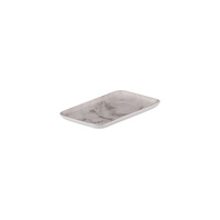 SALE Ryner Melamine White Marble Rectangular Coupe Platter 205x140mm