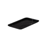 SALE Ryner Melamine Black Marble Rectangular Coupe Platter 290x200mm