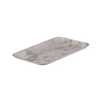 SALE Ryner Melamine White Marble Rectangular Coupe Platter 330x230mm