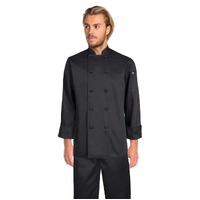 Sale...Chefworks Darling Chef Jacket Long Sleeve Black XS