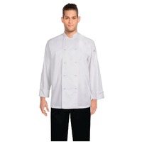 SALE...Chefworks Murray Basic Chef Jacket Long Sleeve White XL