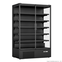 Thermaster 1292L Supermarket Panorama 2 Door Black Chiller Display DC-125B 