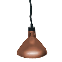 Pull Down Heat Lamp Copper Finish w Globe Round 270mm