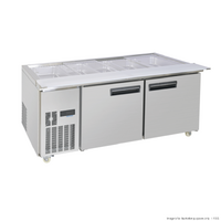 Thermaster Two Door Cold Bench Salad Station 5x1/1 GN Pans PG180FA-XB 