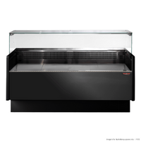 Tecnodom Serie MR9.5 Black 1520mm Wide Deli Display w Storage TDMR-0915B 