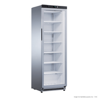 Thermaster Stainless Steel Upright Static Display Freezer 340L