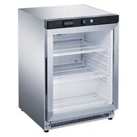 Thermaster Stainless Steel Upright Static Display Fridge 130L