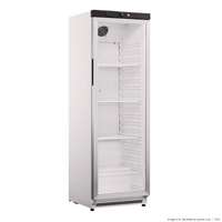 Thermaster Stainless Steel Upright Static Display Fridge 350L