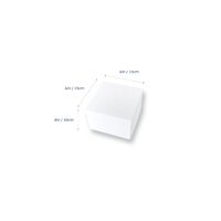 White Milkboard 6" Cake Box Pkt of 10