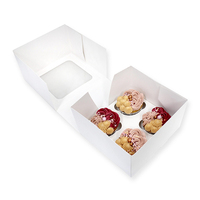 Loyal Bakeware 4 Cavity Cupcake Box & Insert Pack of 10